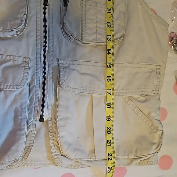 Beige Utility Vest - Picture 10 of 11